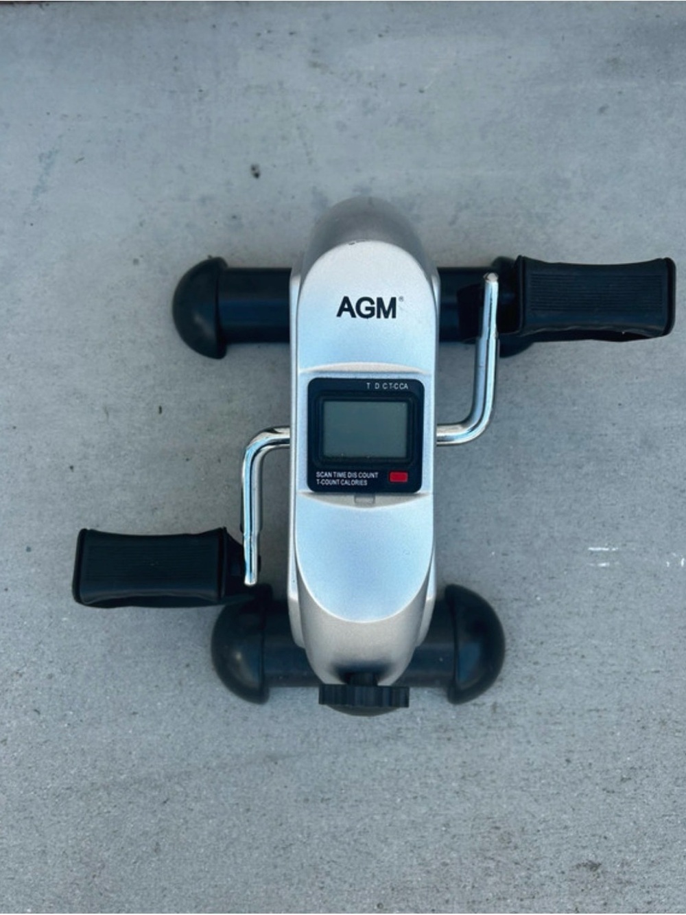 Agm Silver Mini Pedal Exerciser for Home Fitness - Silver